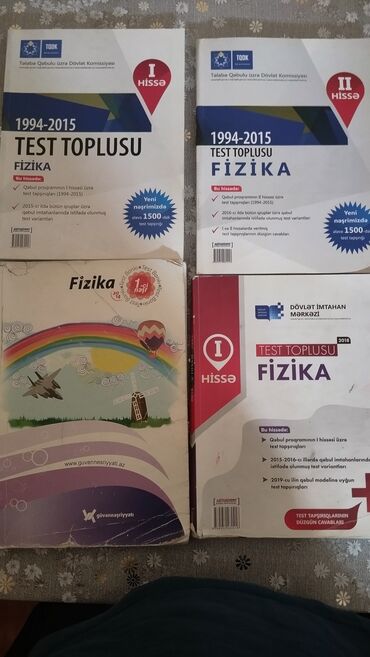 Fizikaya aid kitablar. 4ü birlikdə 10azn