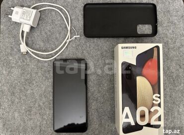 samsung z flip 2 qiymeti: Samsung A02 S, 32 GB, rəng - Qara, Zəmanət, Sensor, Barmaq izi