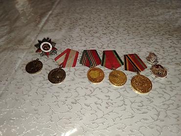 2 ci sinif defteri: Sovet dövrünə aid orijinal orden və medallar dəsti - Müxtəlif illərə — 1