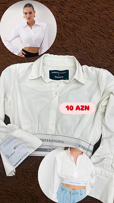 crop geyim: Polo köynək, Trendyolmilla, S, rəng - Ağ — 1