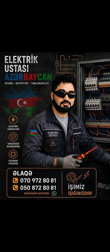 Elektrik ustası xidməti – Azərbaycan üzrə Peşəkar elektrik işləri: -