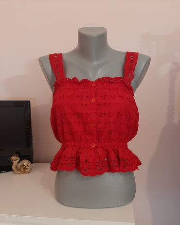 4xl majice: S (EU 36), Single-colored, color - Red