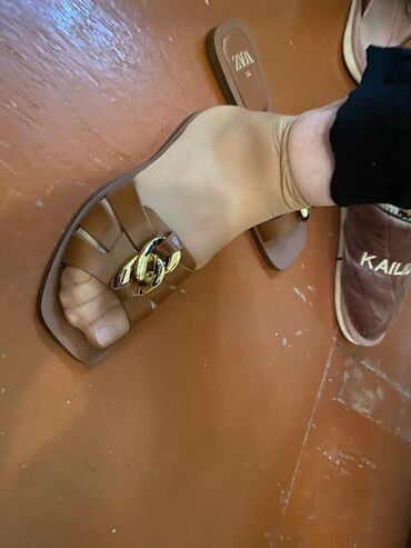 ev üçün qadın şap şapları baletkalar: Zara, Ölçü: 36, rəng - Qəhvəyi, Yeni