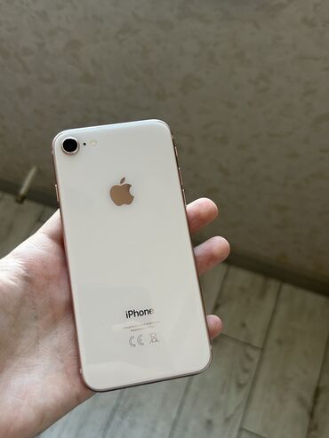 Apple iPhone: IPhone 8, 64 GB, Qızılı, Barmaq izi, Simsiz şarj