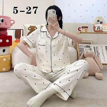 Пижамы: Пижама, Хлопок, Китай, На пуговицах, M, L — 6