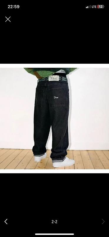 nike precision 5: Джинсы Dime — свободный силуэт, плотный тёмно‑синий/чёрный деним. - — 2