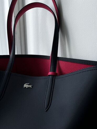 сколько стоит барсетка lacoste: Сумка в черно красном lacoste