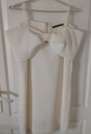 bela haljina sa cipkom: PS Fashion S (EU 36), bоја - Bela, Na bretele