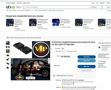 Ostala auto elektronika: LED projektor za vrata automobila “VIP” – set od 2 - Brend: goodlight — 8