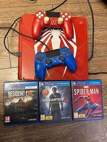 Техника и электроника: Special Spiderman edition PS4 Slim satilir 450 manat 1tb 2 disk 1 — 3