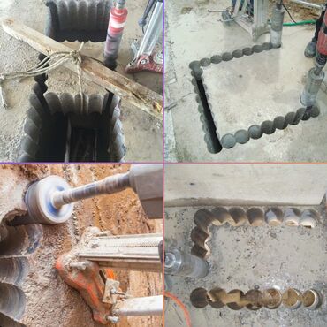 Beton işləri: #Betonkesme #betondeşmə Beton kubik kərpic - dən kəsim deşim — 20