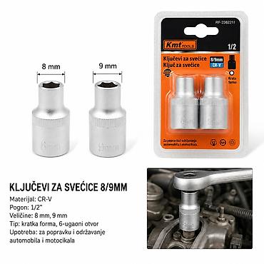 KMT 1/2 kratka čaura 2382211 Opis: - Set kratkih čaura za svećice 8