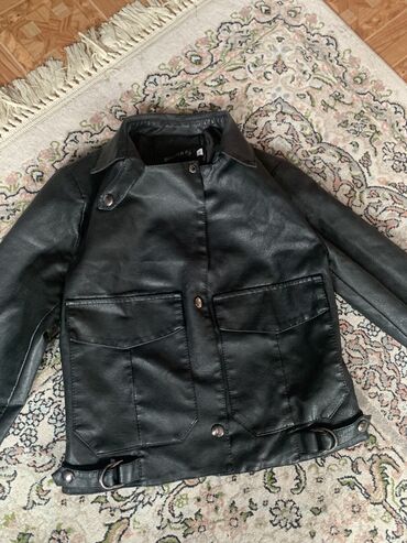 Кожаные куртки: Кожаная куртка, Косуха, Эко кожа, Оверсайз, 2XL (EU 44)