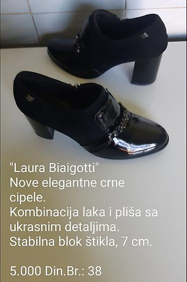 shoes: Laura Biagiotti elegantne ženske cipele na štiklu. - Boja: crna - — 1