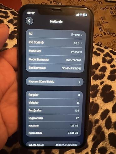 yeni iphone 6s plus: IPhone 11, 128 GB, Qara, Face ID — 1