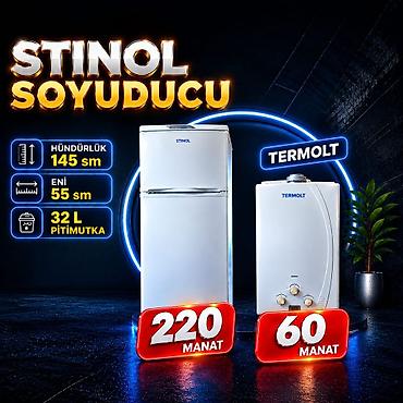 pec satilir: İşlənmiş 2 qapılı Stinol Soyuducu Satılır, rəng - Ağ — 1