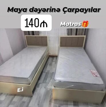 Çarpayılar: Yeni, Təknəfərlik çarpayı, Bazasız, Matras ilə, Siyirməsiz — 5