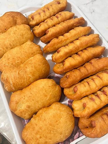 продам соль: Пышные жареные пирожки и сосиски в тесте Принимаю заказ с доставкой — 2