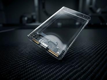 dvd ssd: USB 3.0 Şəffaf Hard Disk və SSD Xarici Qutusu (Enclosure) – 5Gbps UASP — 1