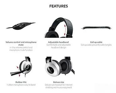 Zvučnici, slušalice i mikrofoni: Slušalice sa mikrofonom HS-05A (žičane, over-ear) - Velike — 4