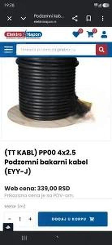 blankerice za kablove: KABAL 4X2,5 EEY | Cena je po metru . 150din  4x2,5 pun presek — 2