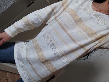 Džemperi, kardigani: Dzemper tunika C&A, belo nude oker, S/M — 7