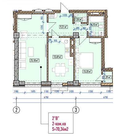 8: 3 комнаты, 70 м², Асанбай мкр Элитка, 3 этаж — 2