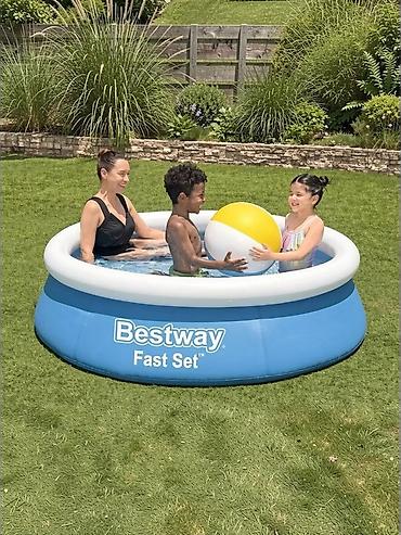 Бассейны: Бассейн надувной Bestway Fast Set Артикул: 57392 - Размер: 183 × 51 см — 10