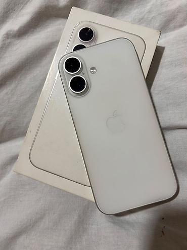 apple imac: IPhone 16, 128 GB, White Titanium, Zəmanət, Simsiz şarj, Face ID — 1