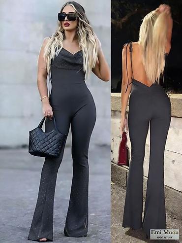 Kombinezoni: 💫Ženski elegantni kombinezon - Model: uski kroj sa zvonastim — 2