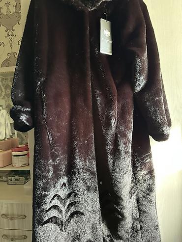 Женская одежда: Шуба, Длинная модель, Турция, С капюшоном, 7XL — 3
