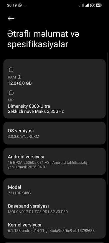 Poco: Poco X6 Pro 5G, 512 GB, rəng - Sarı — 2