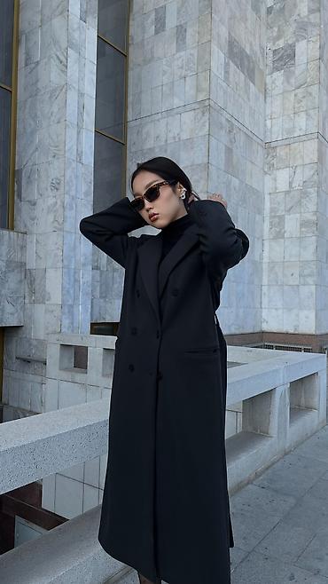 Пальто: Пальто, Классика, Осень-весна, Длинная модель, S, M — 3