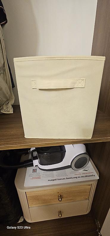Sandıqlar: Bej rəngli parça saxlama qutusu, 6 eded 29x29 - Material: qalın — 1