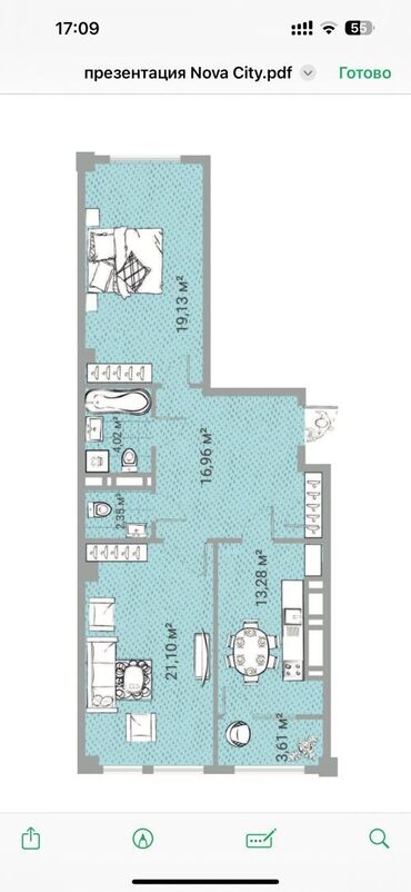 сдается в аренду квартира: 2 комнаты, 81 м², Элитка, 11 этаж, ПСО (под самоотделку)