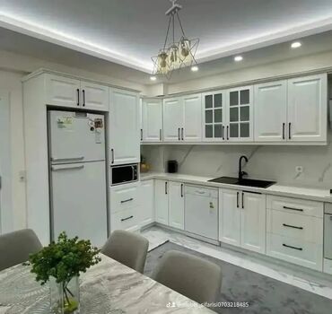 Sifarişlə mətbəx mebeli: Sifarişlə mətbəx dəsti, Özü çəkən petlələr, MDF, Kredit yoxdur, Pulsuz çatdırılma, Rayonlara çatdırılma — 17