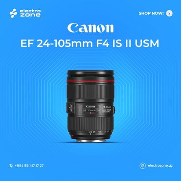 canon obyektiv: Canon EF 24-105mm F4IS II USM - Foto və ya Video çəkərkən sizə əla