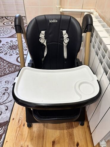 детские комплекты с бриджами: Kidilo uşaq yemək stulu - Rəng: qara oturacaq, qızılı/qara ayaqlar -