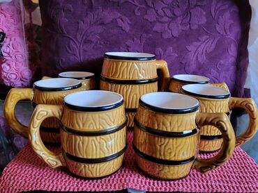 Čaše: Servis krigli za pivo iz 60,70ih. Kravsko Cehoslovacka. Servis — 4