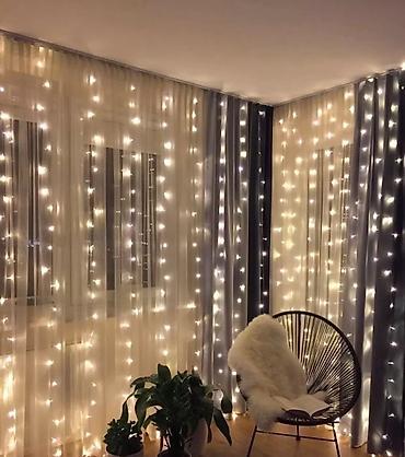 Светодиодные гирлянды: Гирлянда 3 метра в длину 3 метра в ширину 

 3*3 шторки Новый год — 6