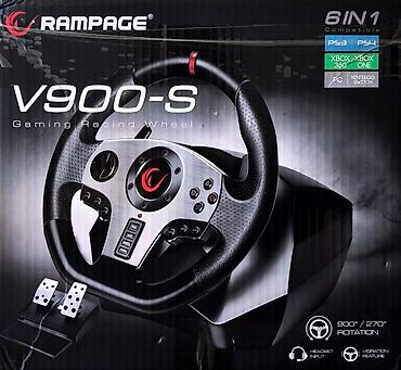 ucuz direksiyon seti: Rampage V900-S Gaming Racing Wheel – 6-in-1 oyun sükan dəsti — 2