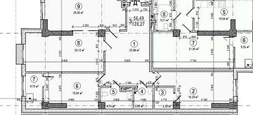 3 комнаты, 130 м², Асанбай мкр Элитка, 6 этаж, ПСО (под самоотделку)