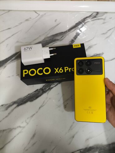 Poco: Poco X6 Pro 5G, 512 GB, rəng - Sarı, Sensor, Barmaq izi, Simsiz şarj
