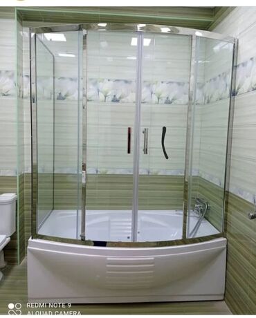 Duş kabinaları, arakəsmələr: Yeni Arakəsmə, Düzbucaqlı, Pulsuz çatdırılma — 21