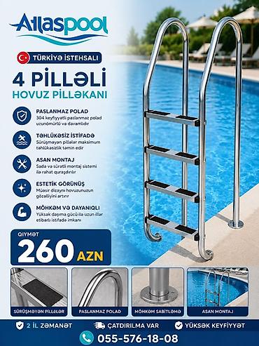 pilləkənlər: 🏊 AtlasPool 4 Pilləli Hovuz Pilləkəni 🇹🇷 Hovuzunuza təhlükəsiz və — 1