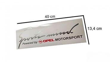 ajkula auto: Sports mind powered by opel - nalepnica - 849 📌 opis: samolepljiva — 1