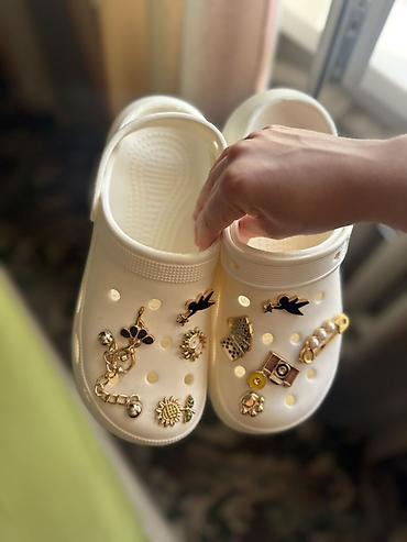 халат тройка: Сабо, 38, 38.5, 39, Crocs, Новый, цвет - Белый, Самовывоз, Платная доставка — 2