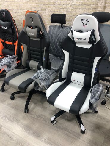 Ofis və oyun kresloları: Yeni, Təkərli, Qolları tənzimlənir, Parça — 6