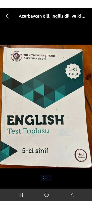 Testlər: Məhsul: “English Test Toplusu” – 5-ci sinif Nəşr: 1-ci nəşr Təşkilat