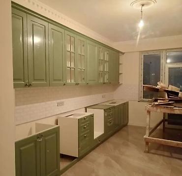 Sifarişlə mətbəx mebeli: Sifarişlə mətbəx dəsti, Özü çəkən petlələr, Taxta, Kredit yoxdur, Pulsuz çatdırılma — 20